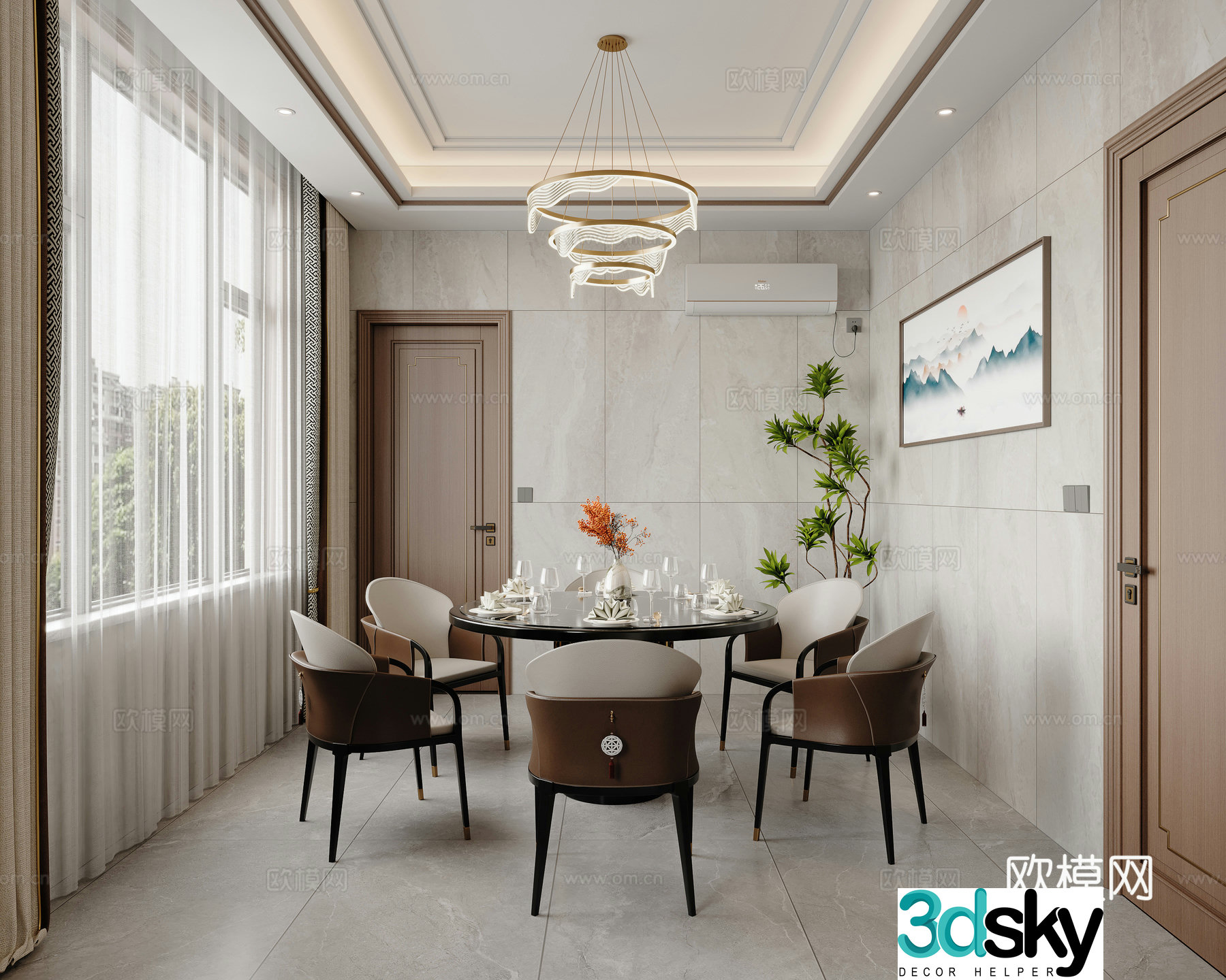 New Chinese restaurant 3D model