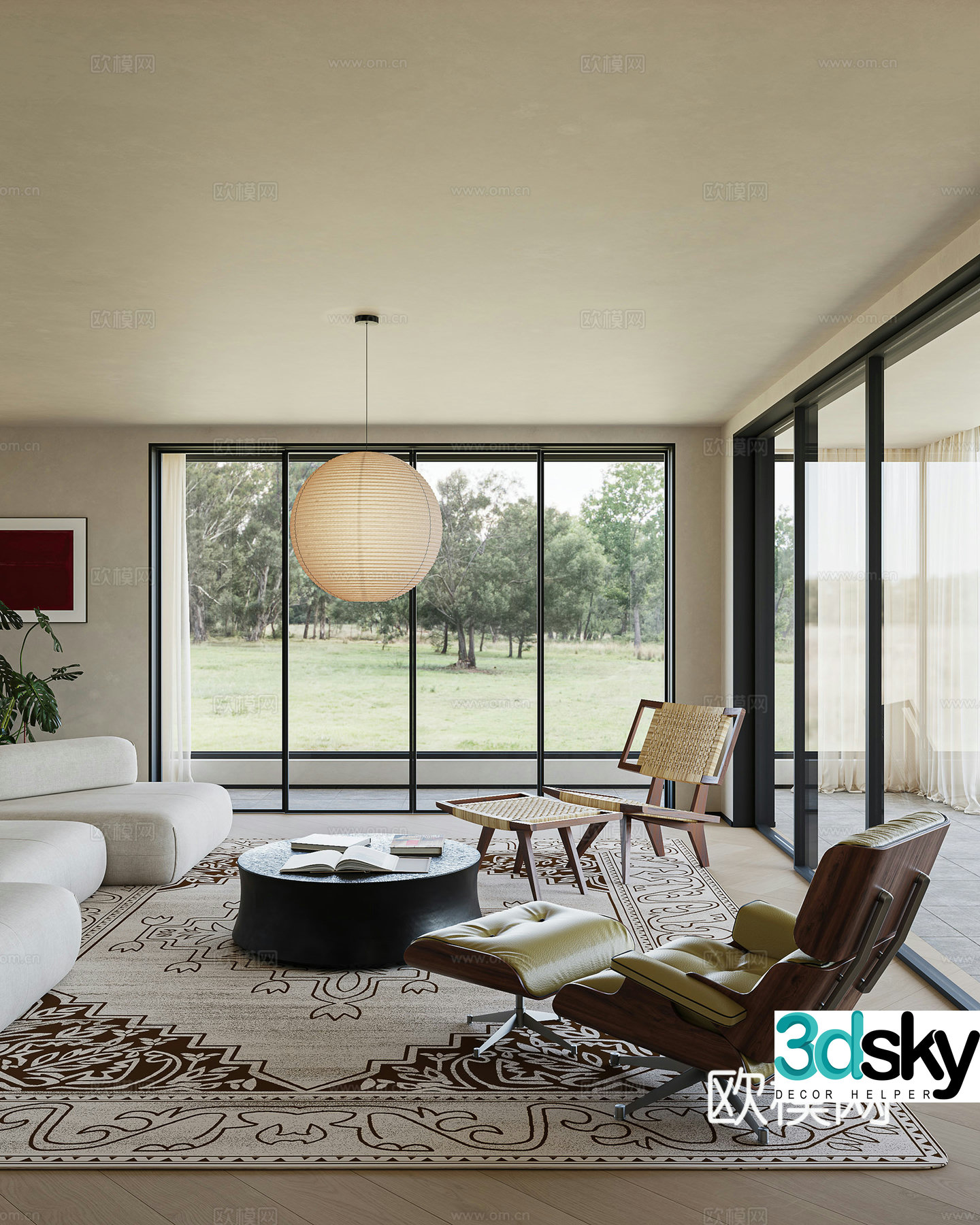 Modern living room 3d model