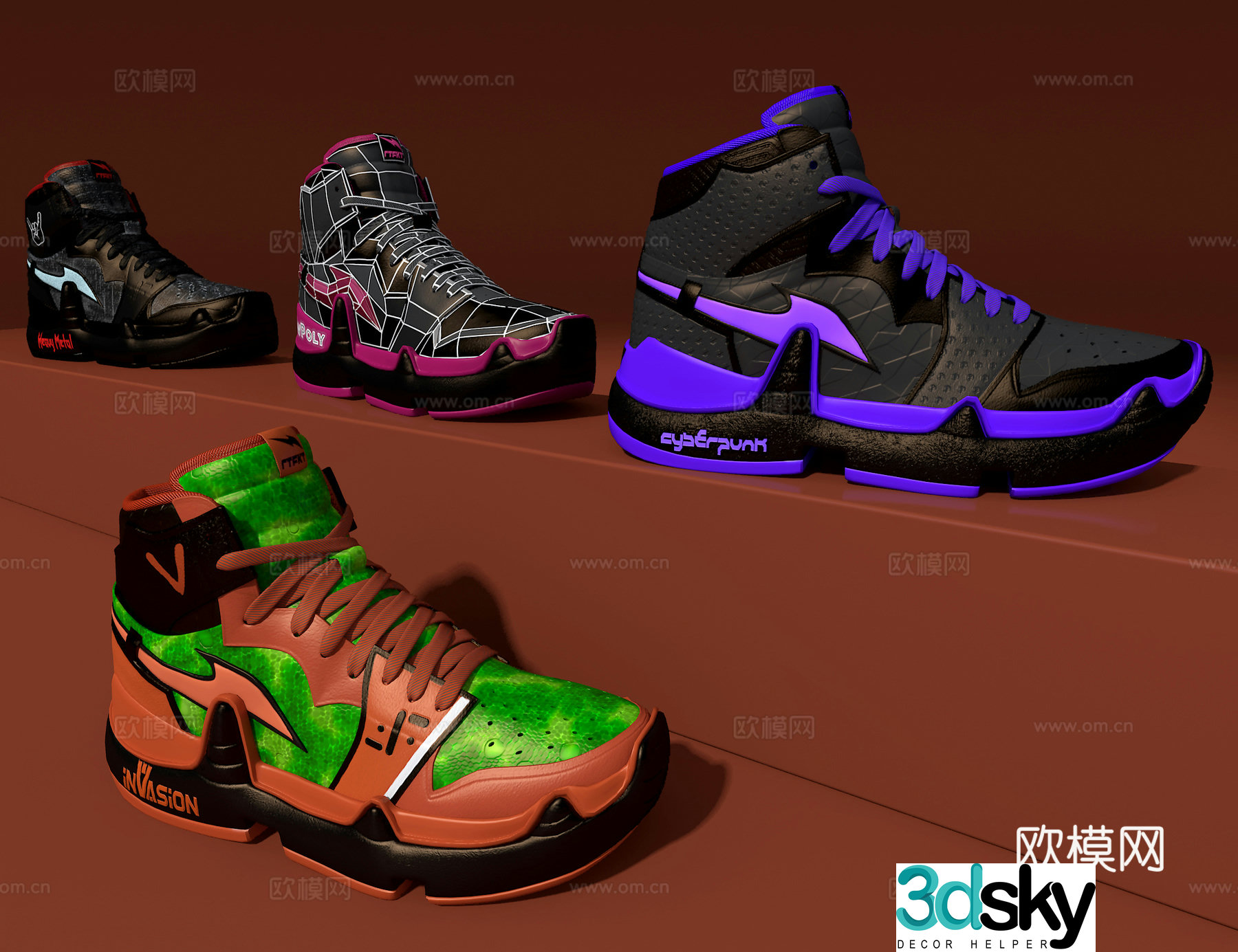 Fashion shoes 3d model