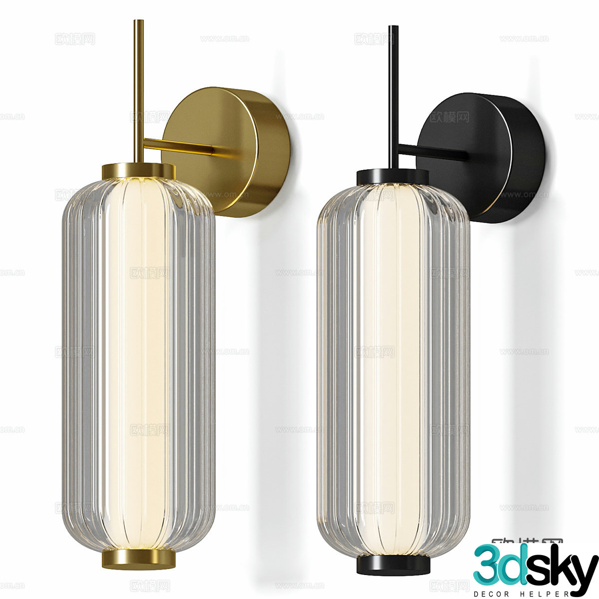 New Chinese wall light 3D model
