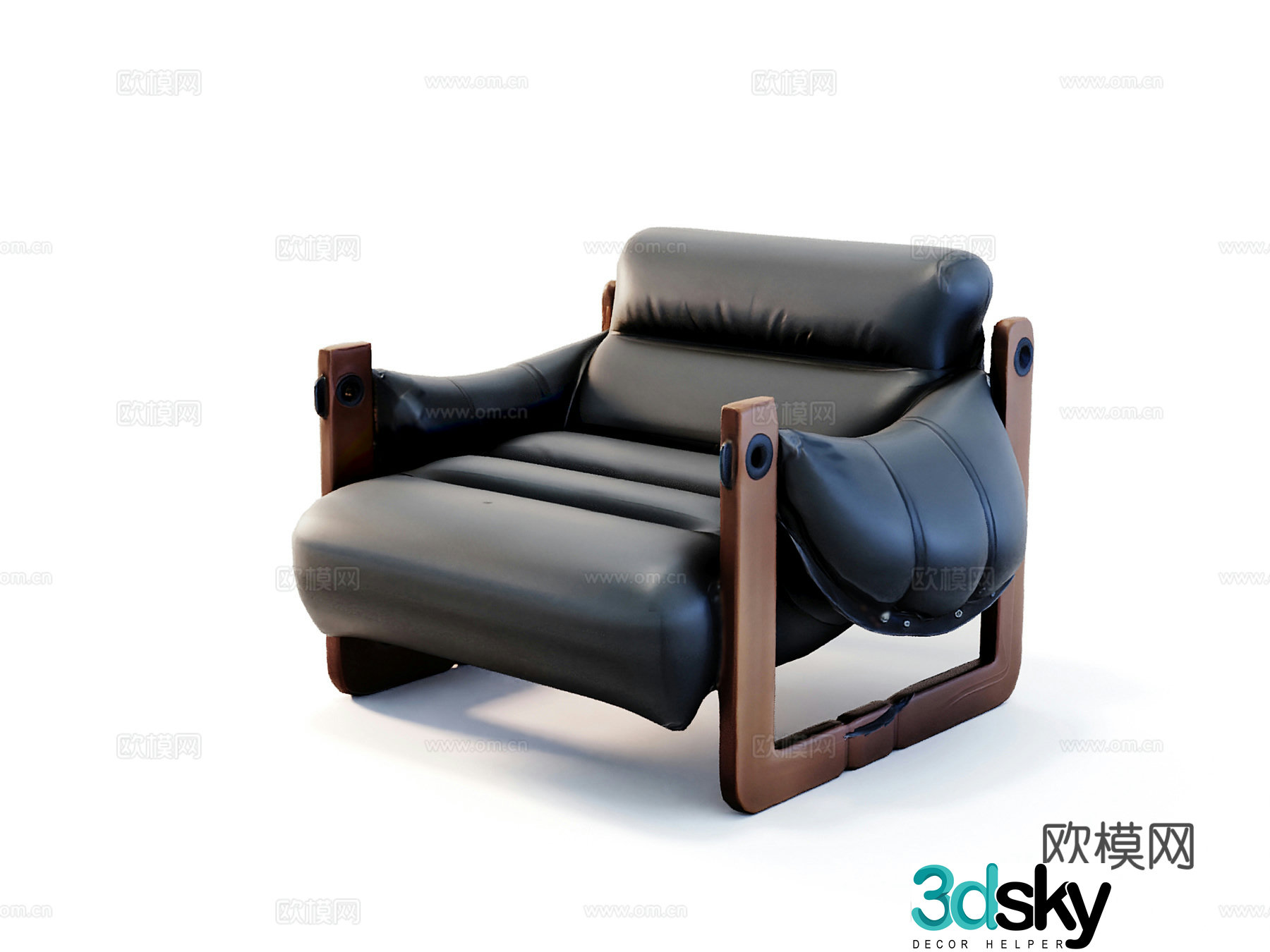 Single casual sofa 3d model