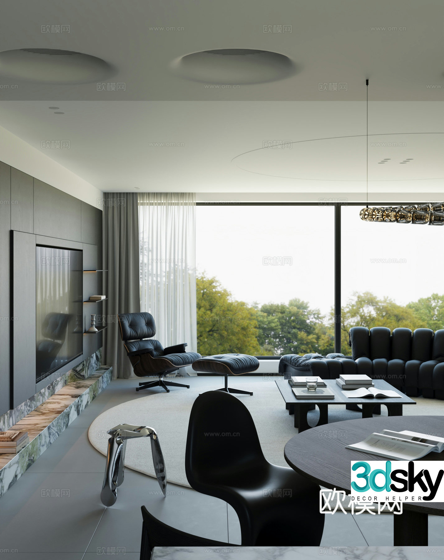 Modern Italian dining room 3d model