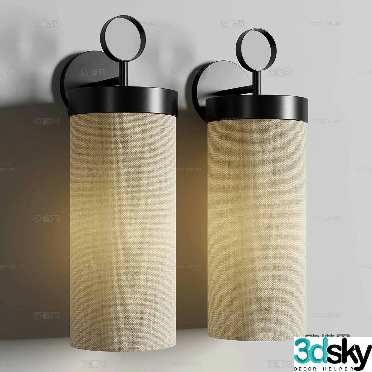 New Chinese wall light 3D model