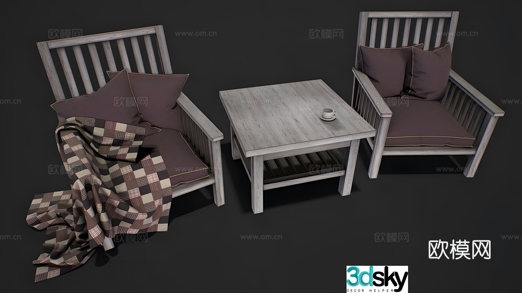 Furniture combination 3D model