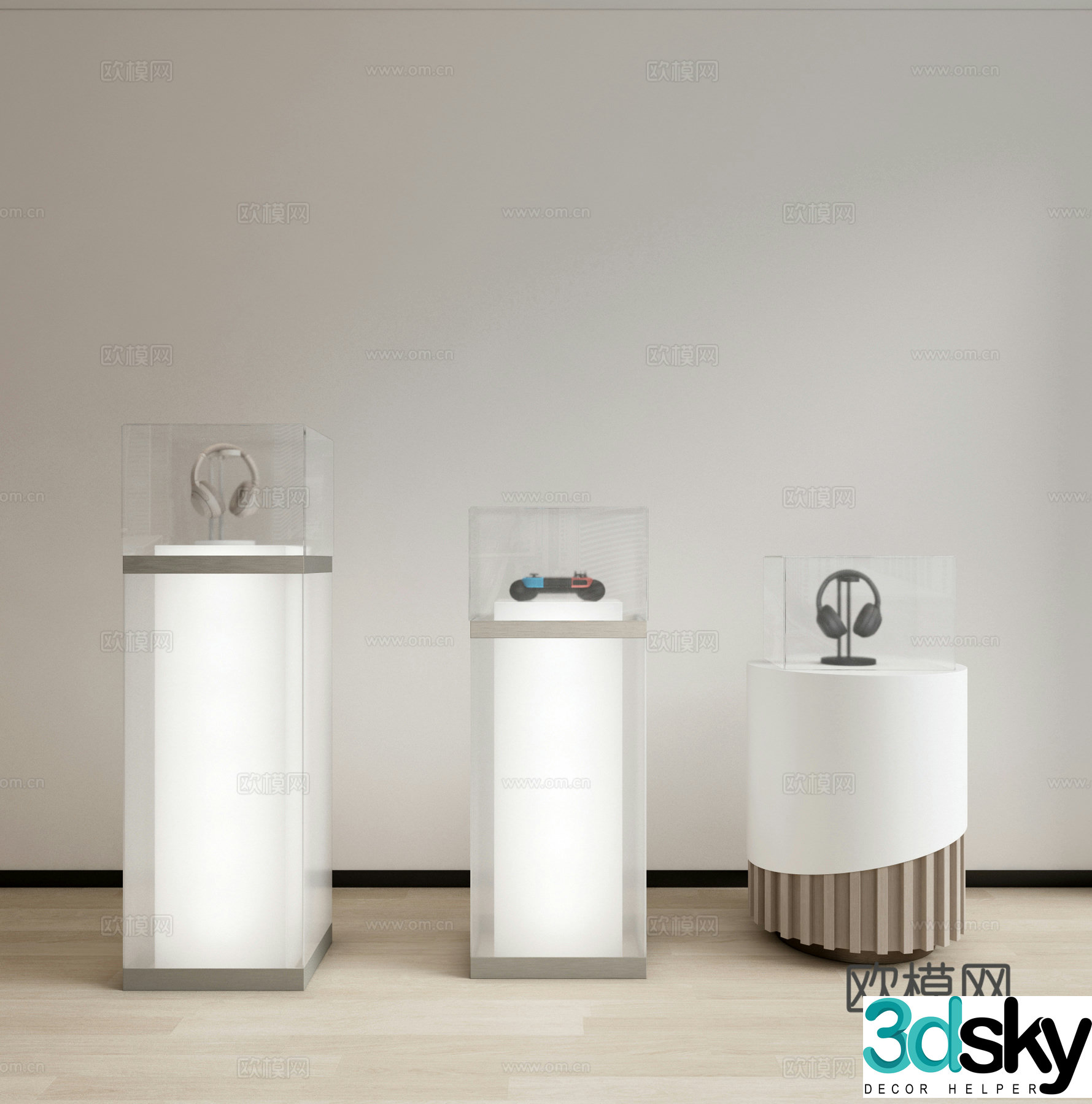 Modern acrylic booth Showcase Showcase rack Electronic product booth 3D model