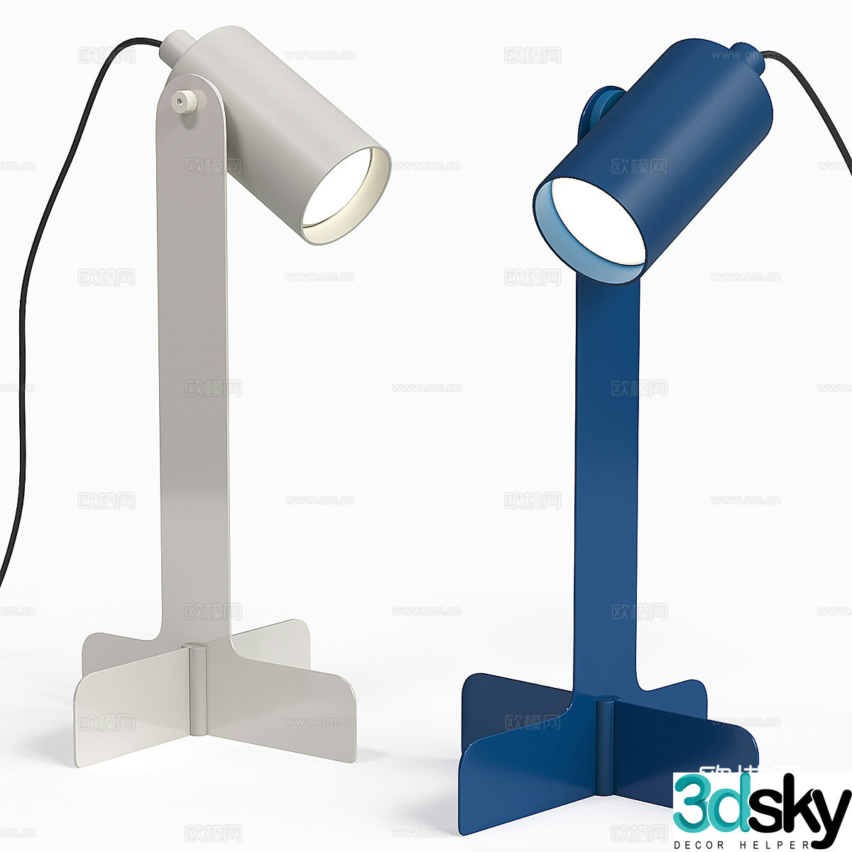 Modern Italian minimalist desk lamp 3D model