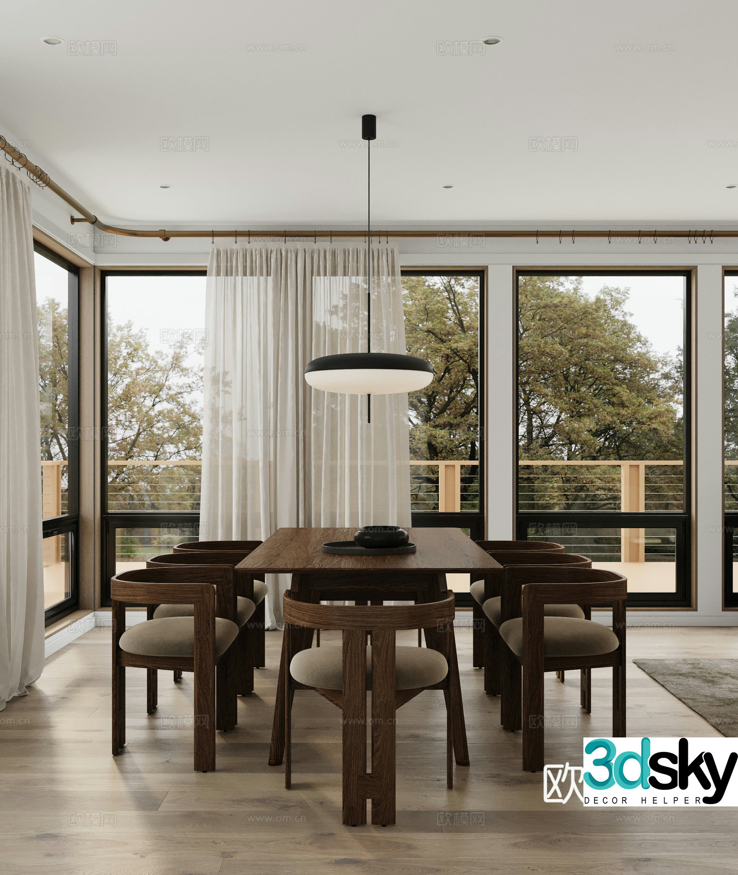 Modern restaurant 3d model