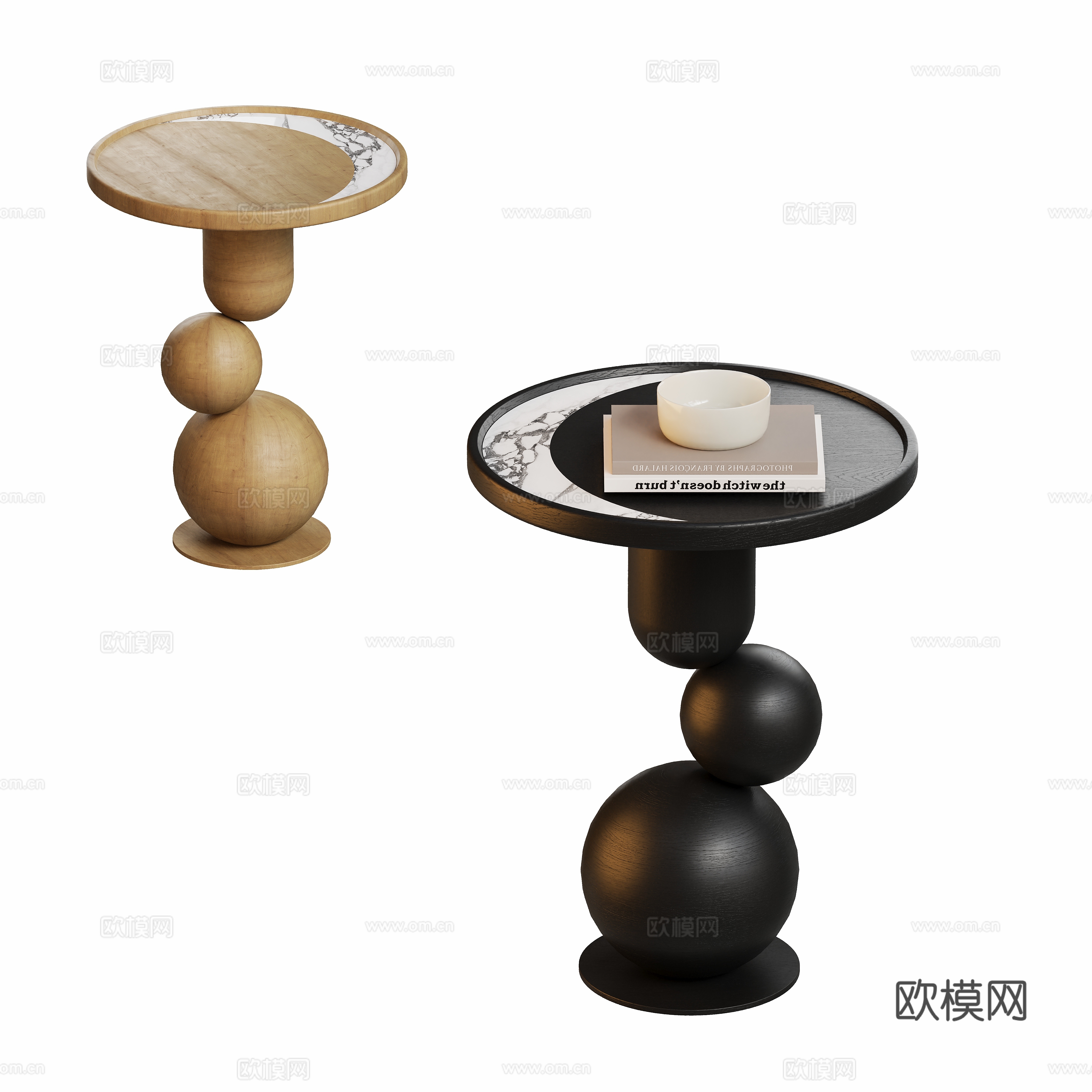 Modern 3D model of circular corners and sides
