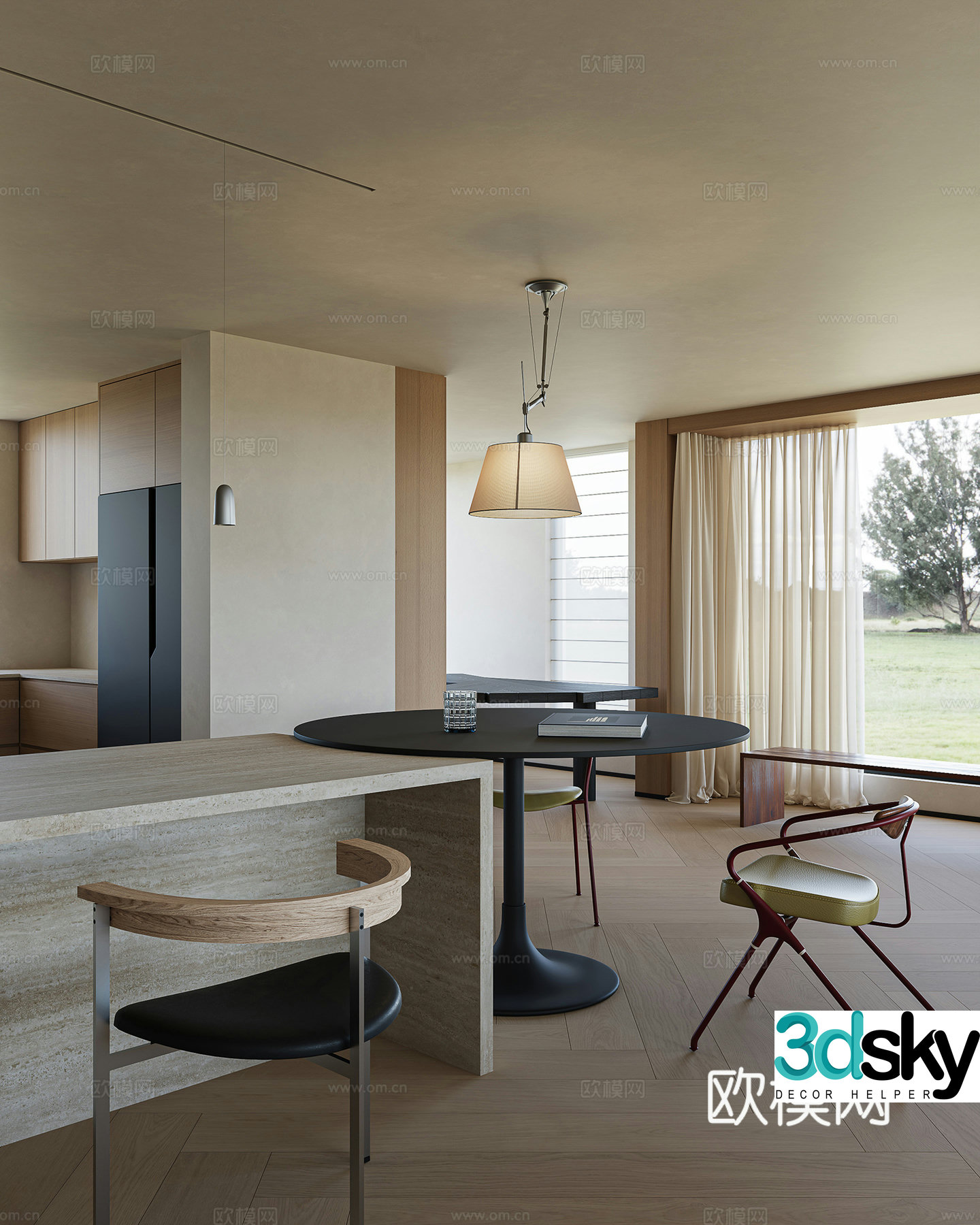 Modern restaurant 3d model