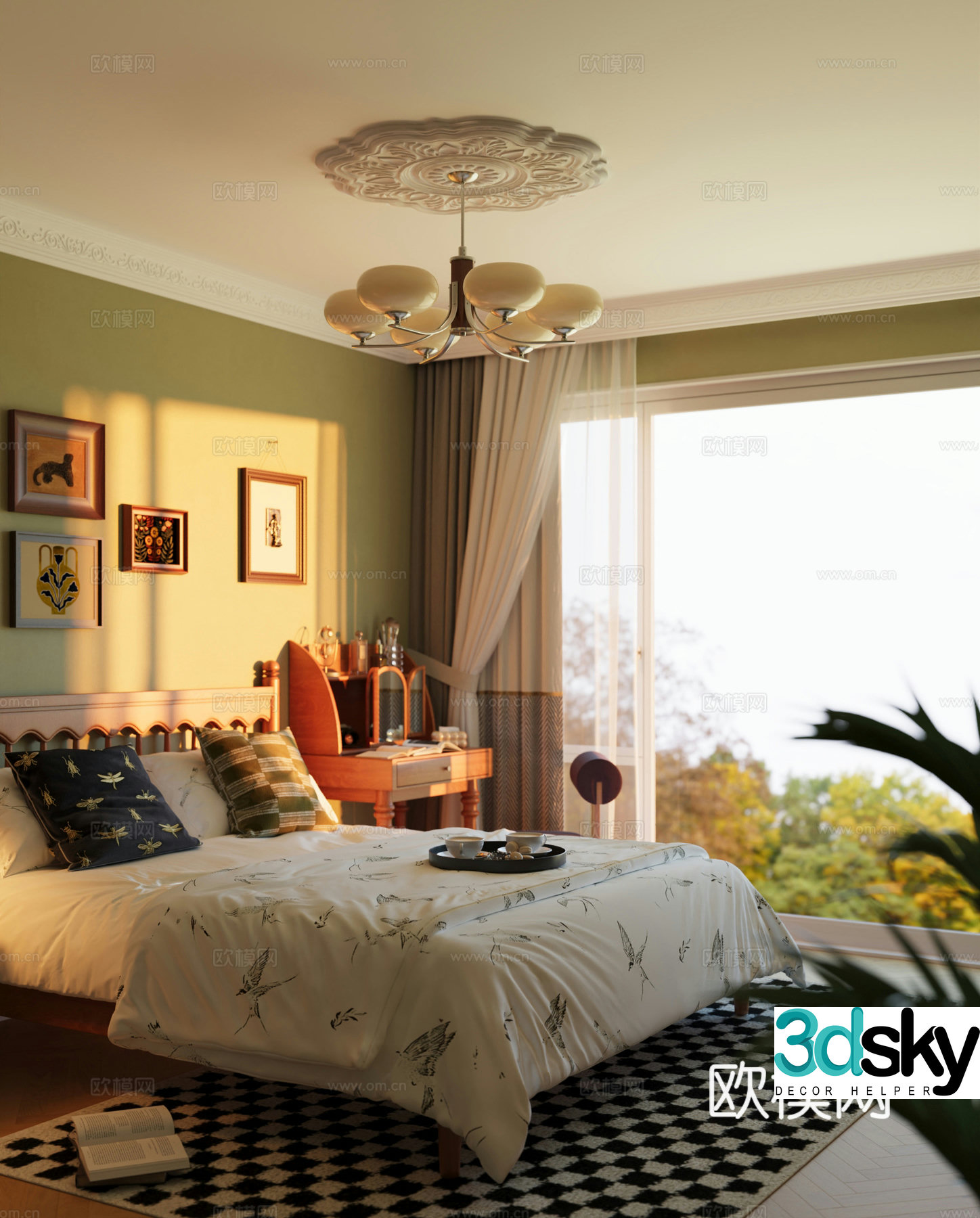 Modern bedroom 3d model