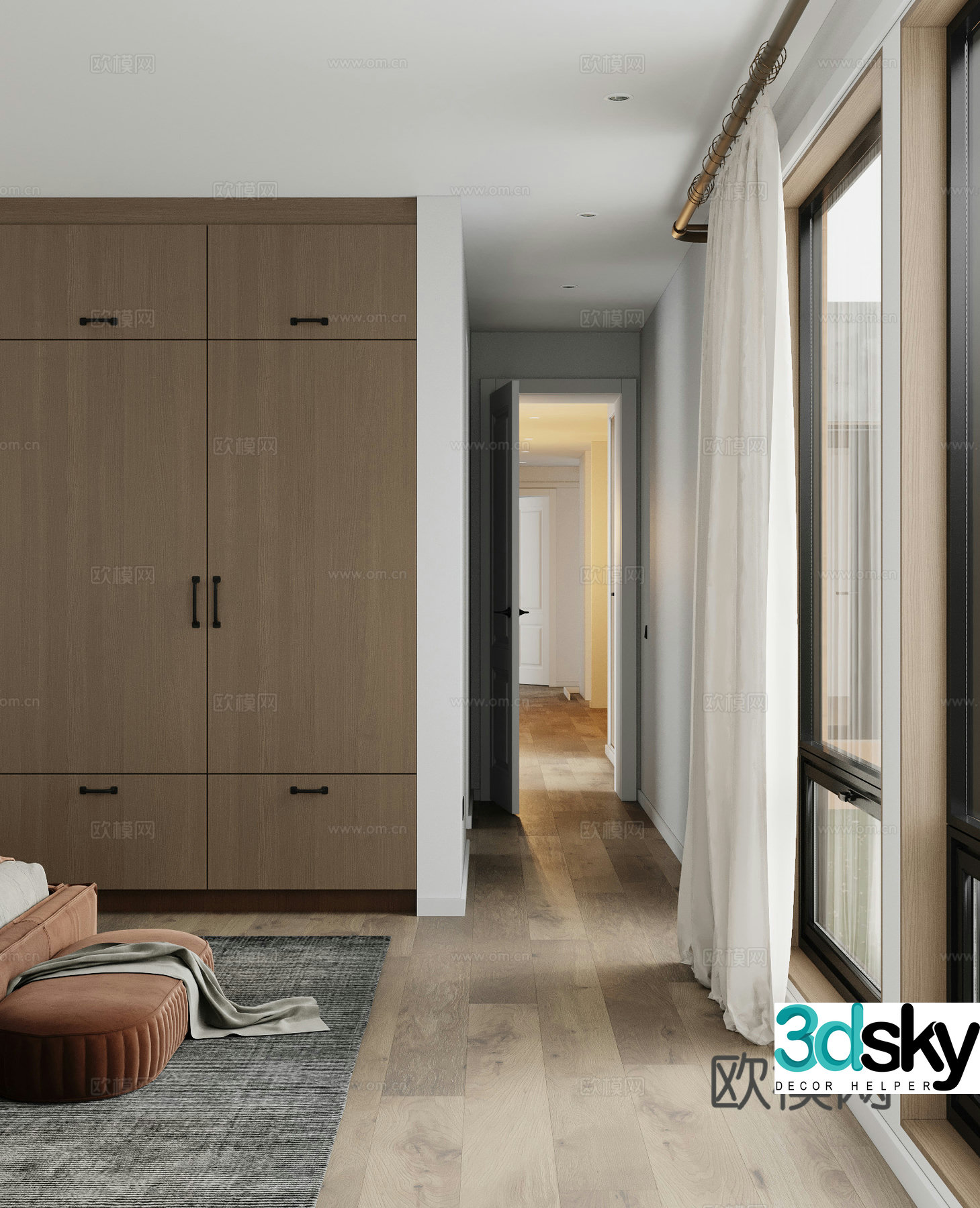 Modern bedroom 3d model