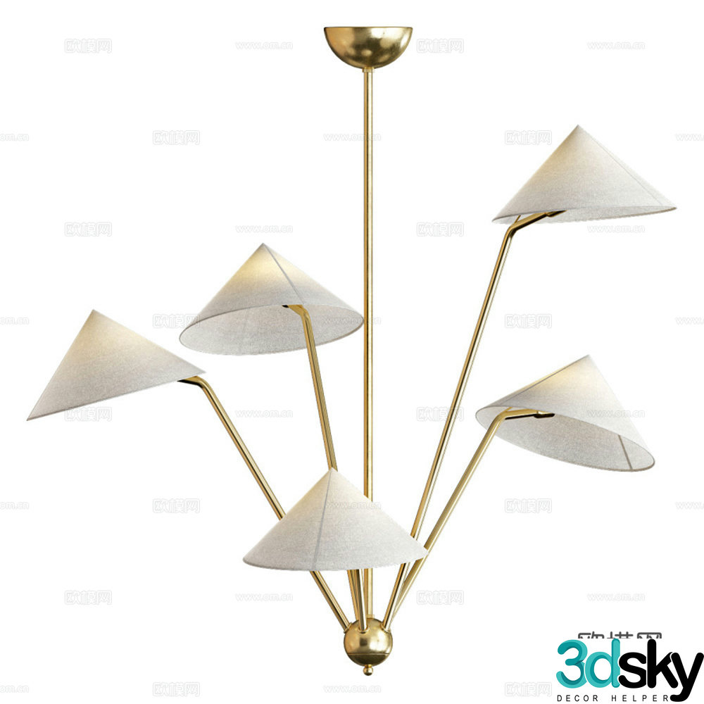 Japanese chandelier 3d model