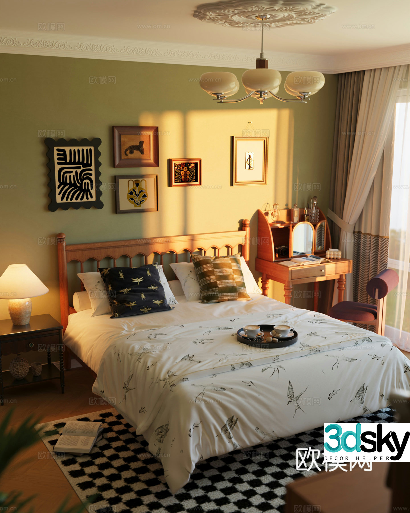 Modern bedroom 3d model