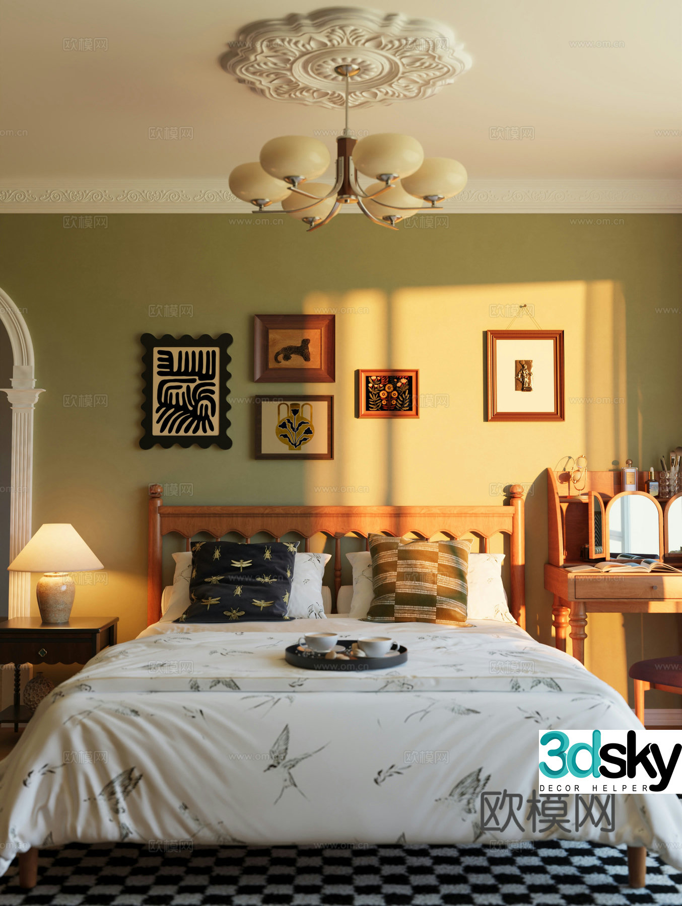 Modern bedroom 3d model