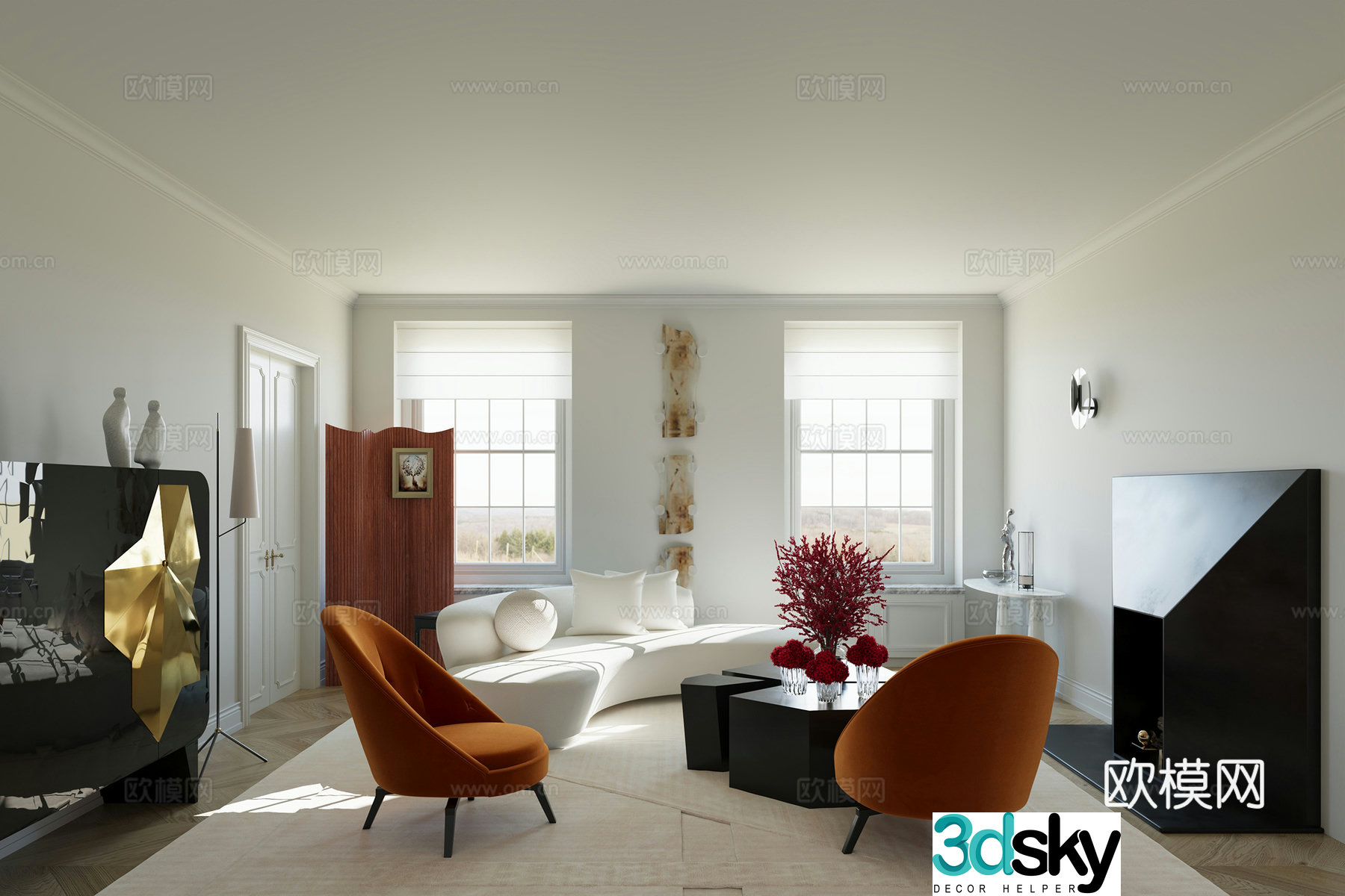 Modern living room 3d model