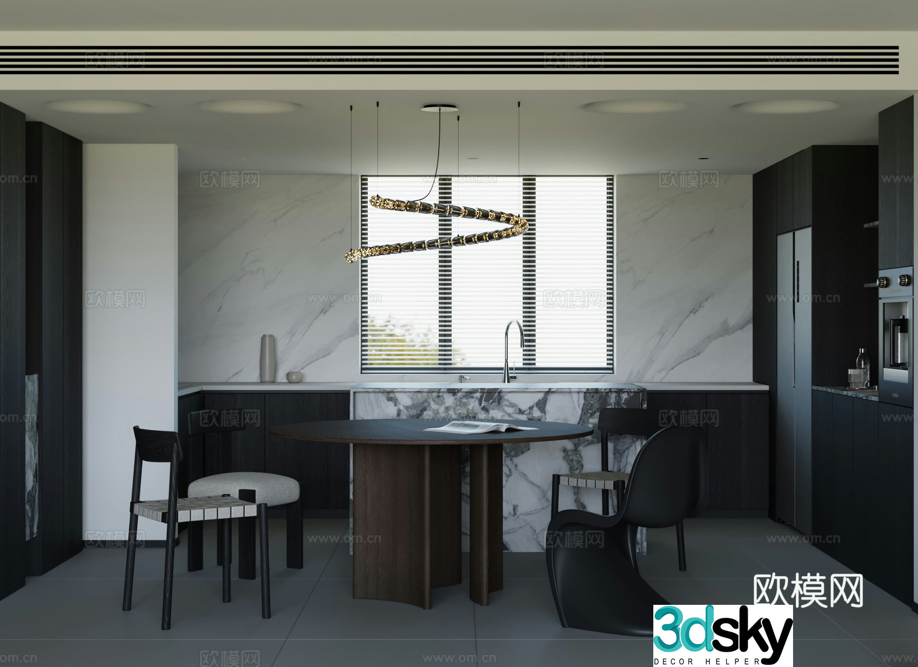 Modern restaurant 3d model