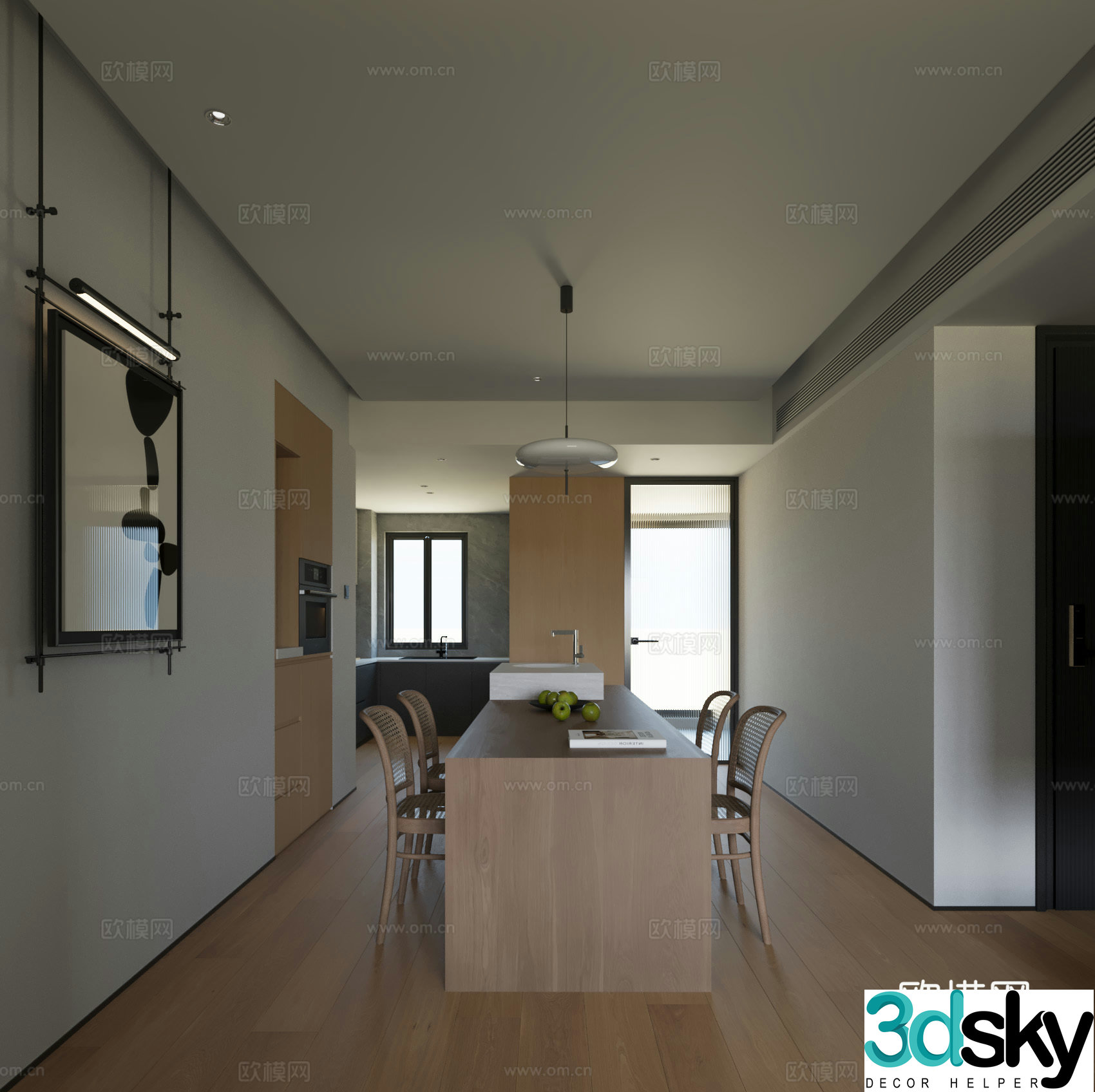 Modern restaurant 3d model