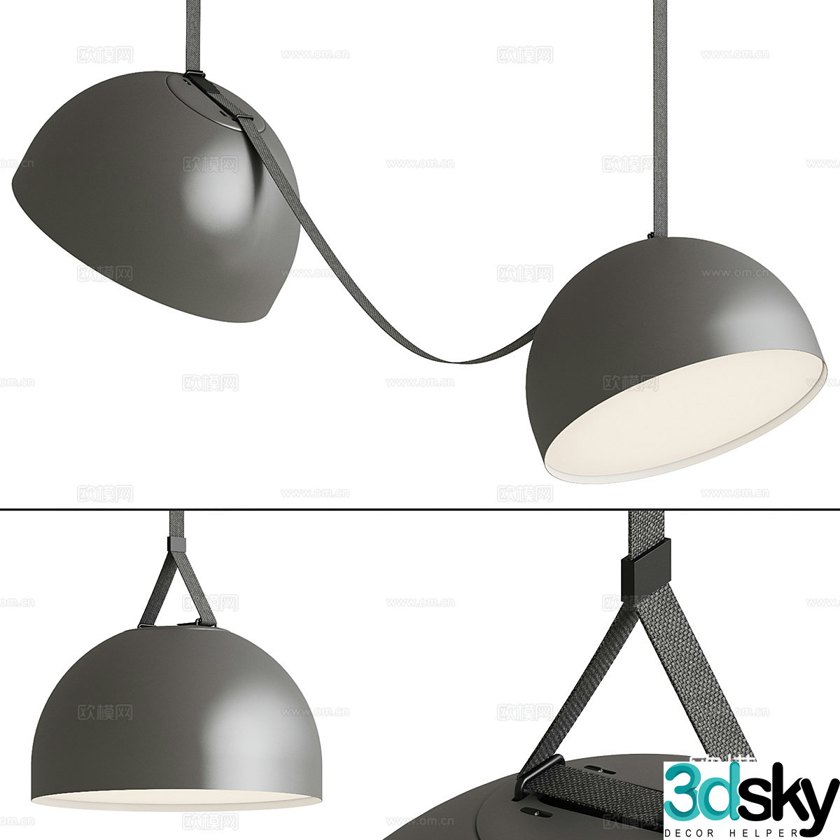 Modern Italian decorative chandelier 3d model