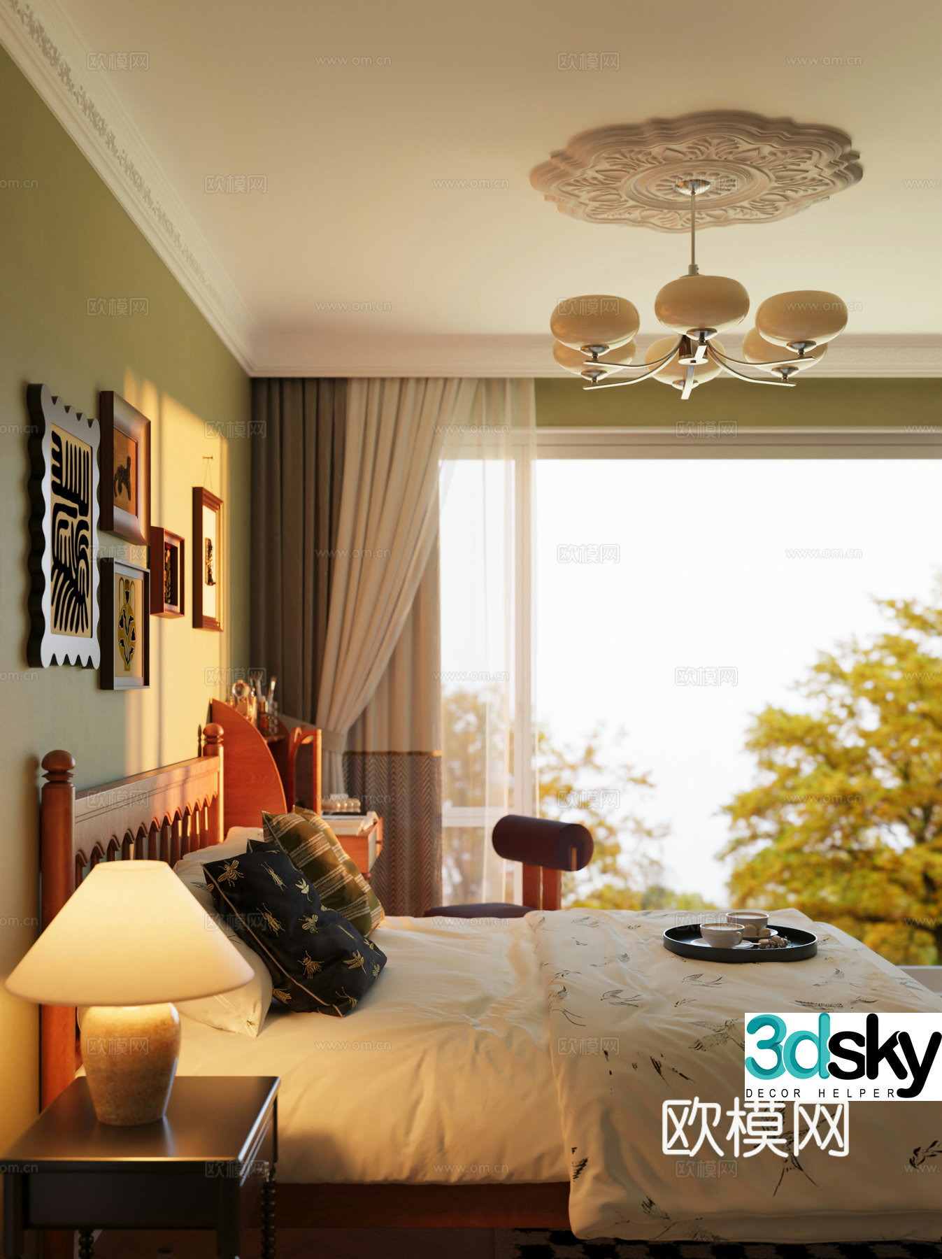 Modern bedroom 3d model