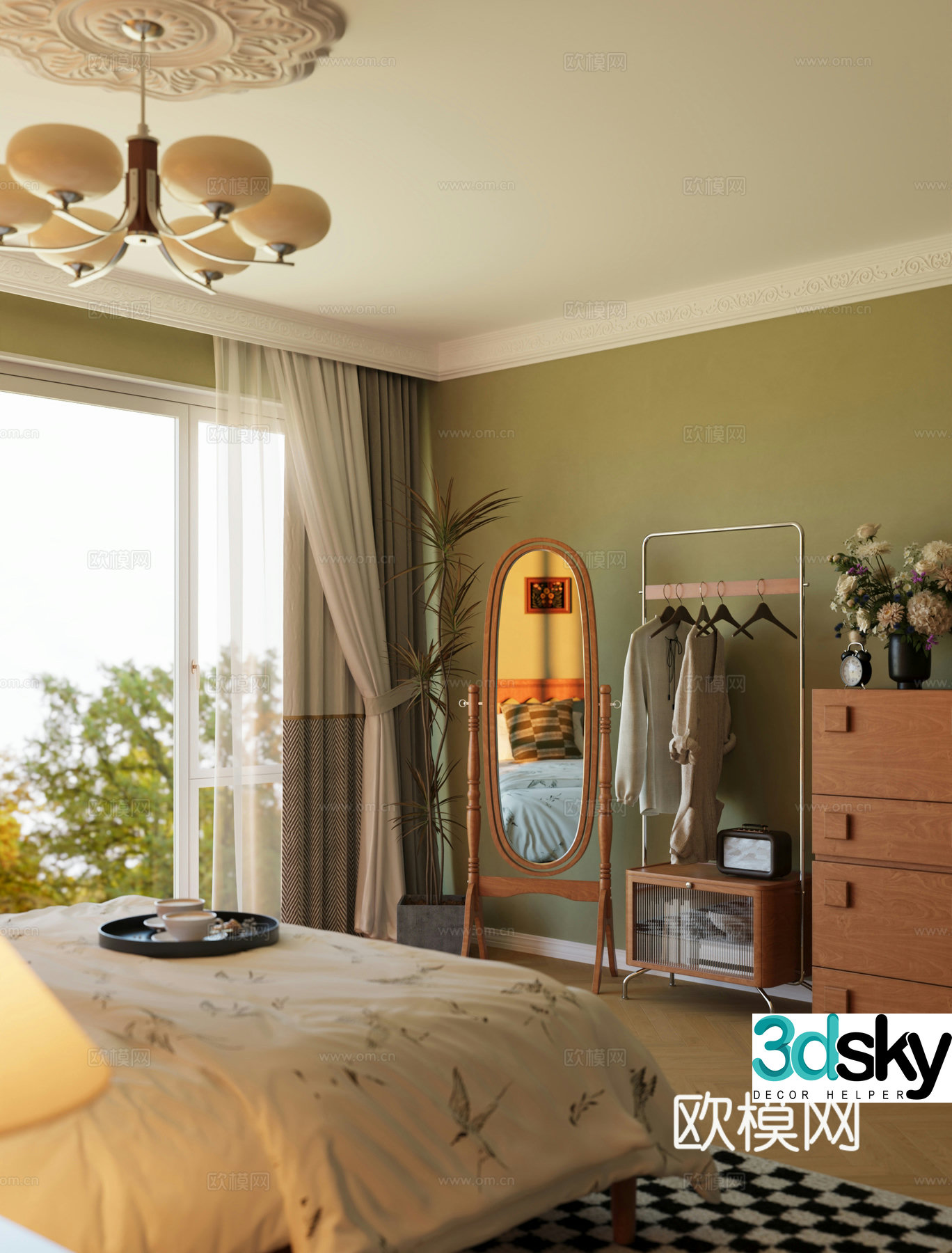 Modern bedroom 3d model