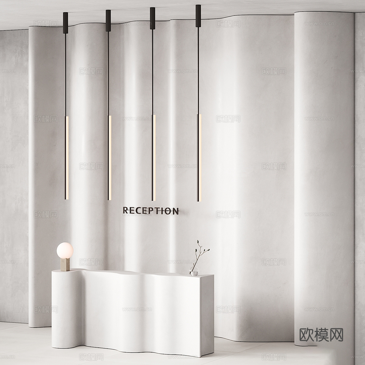 New Chinese front desk 3D model
