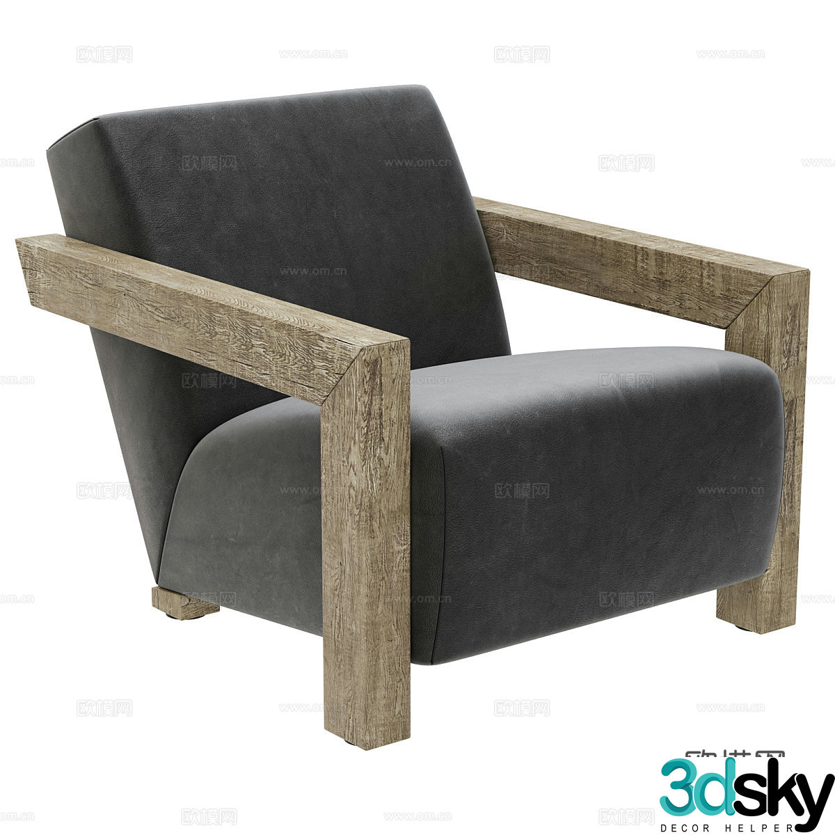 New Chinese casual chair 3D model