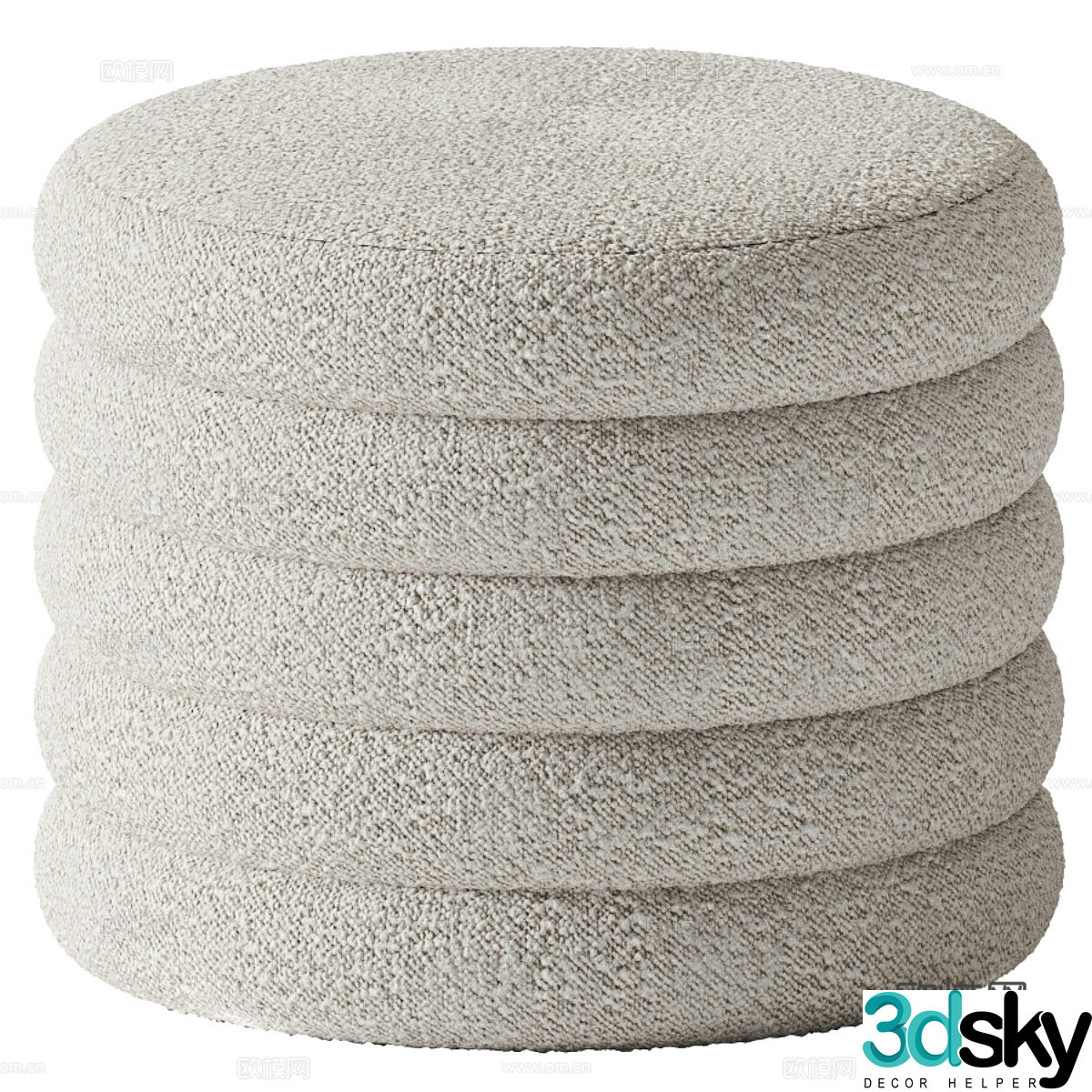 Modern sofa stool shoe replacement stool 3d model