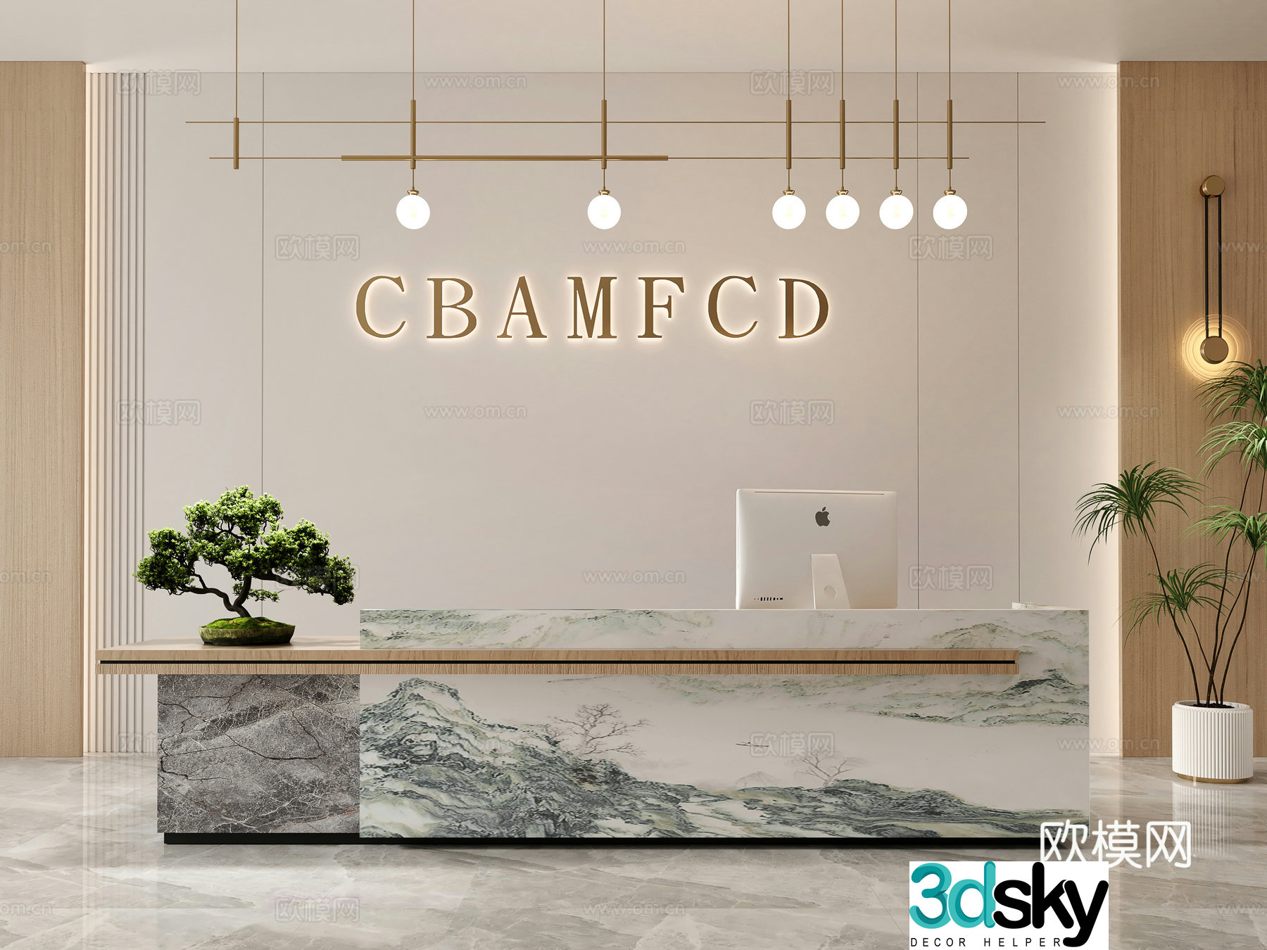 Modern front desk company front desk front desk front desk beauty salon front -desk home bedroom front desk front desk 3D model
