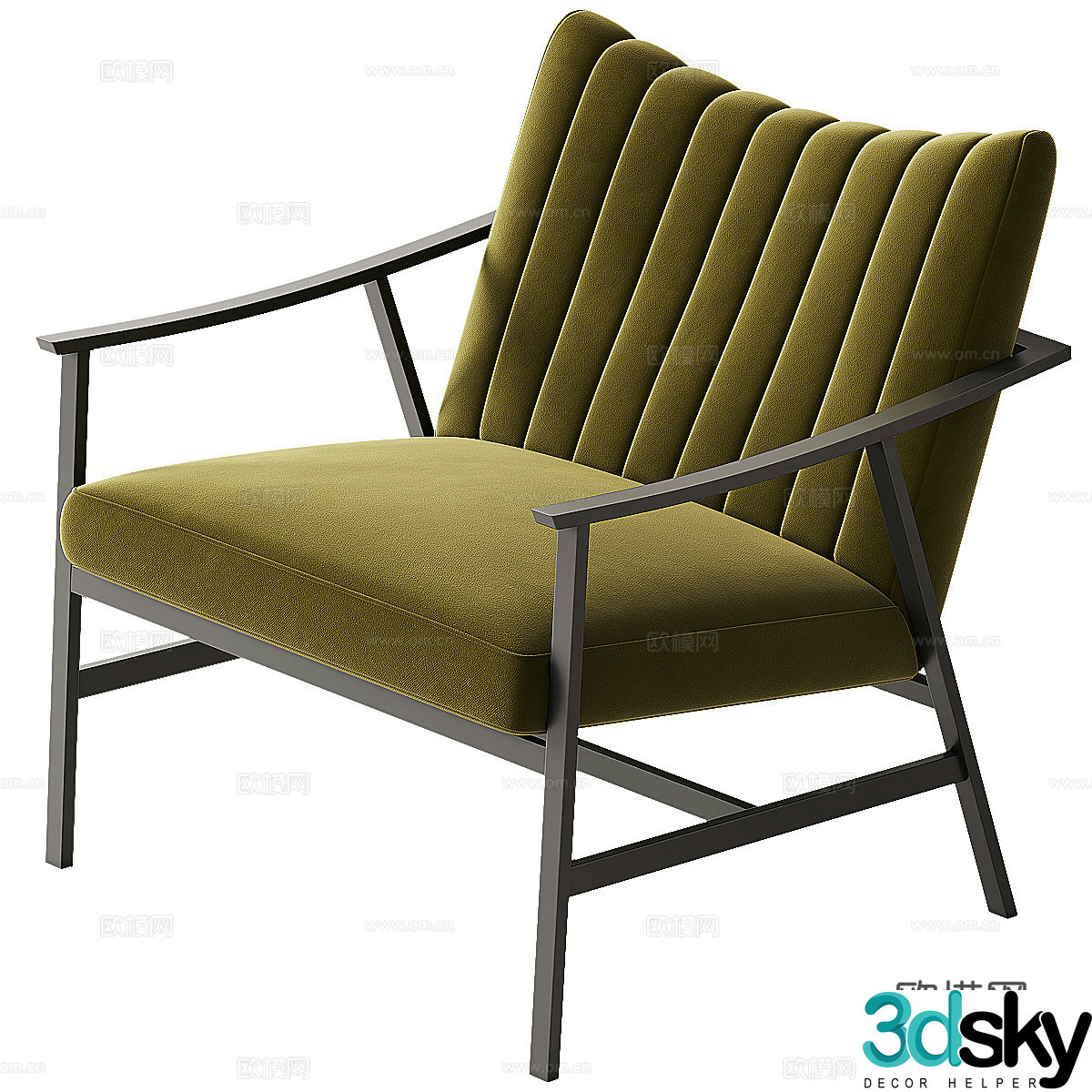 New Chinese style leisure chair 3d model
