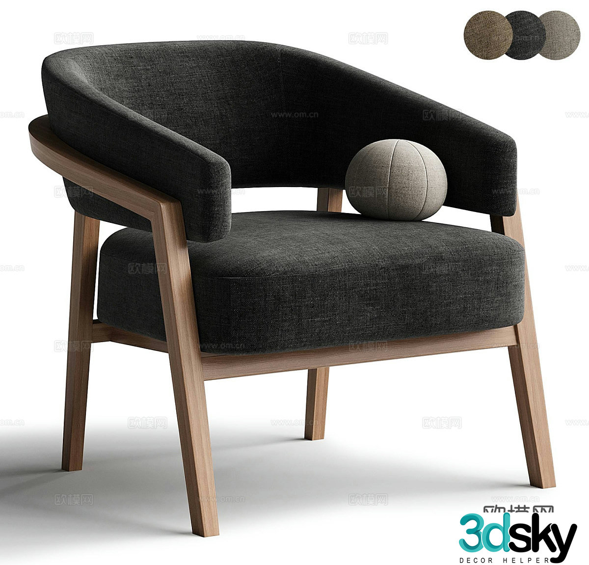 New Chinese armchair 3d model