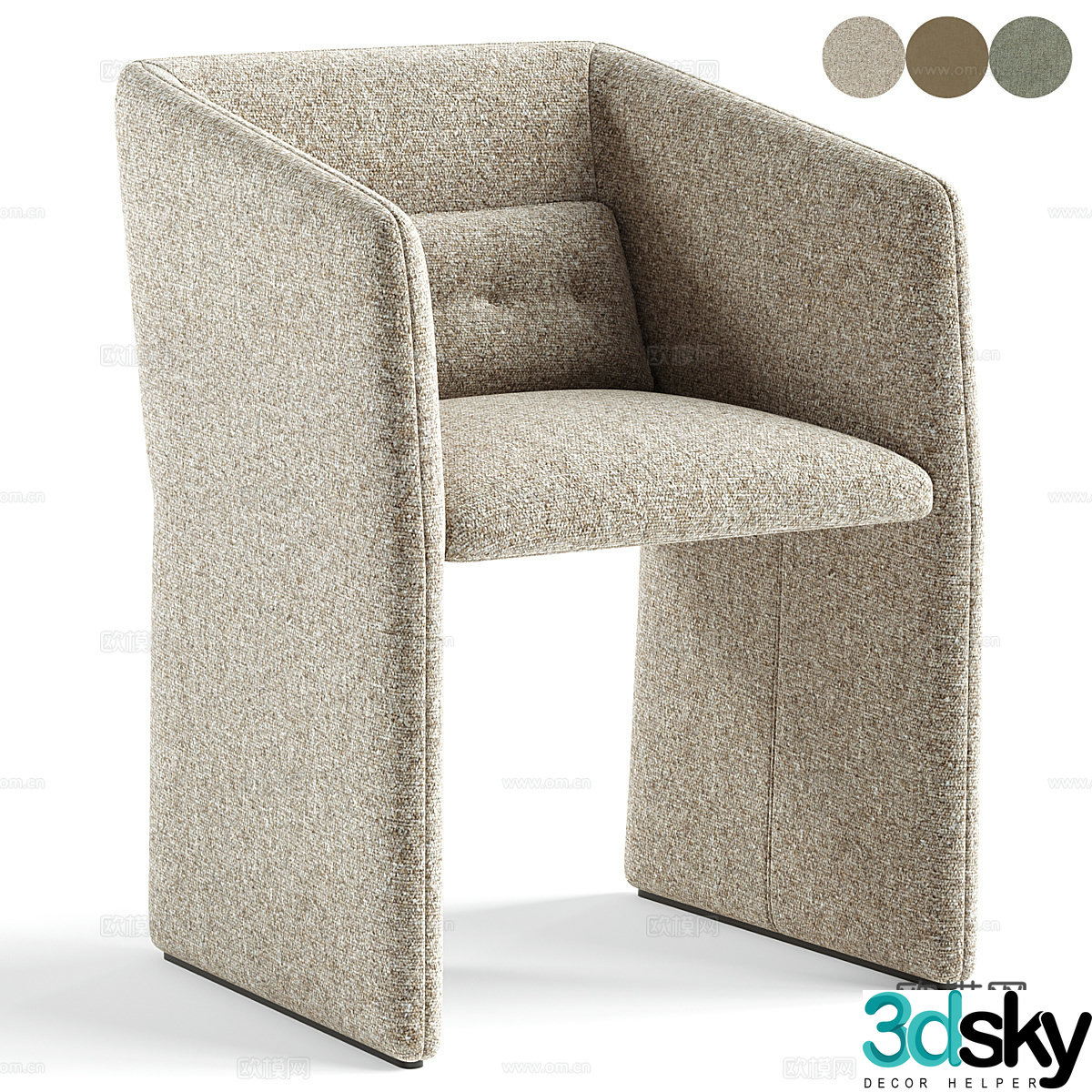 Modern Italian dining chair 3d model