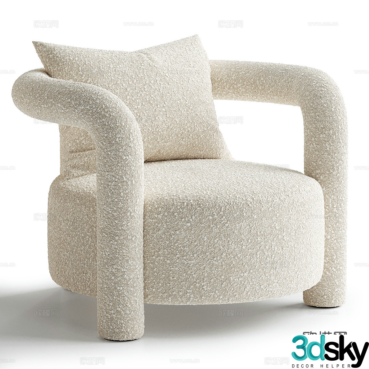 Sofa coffee table combination 3D model