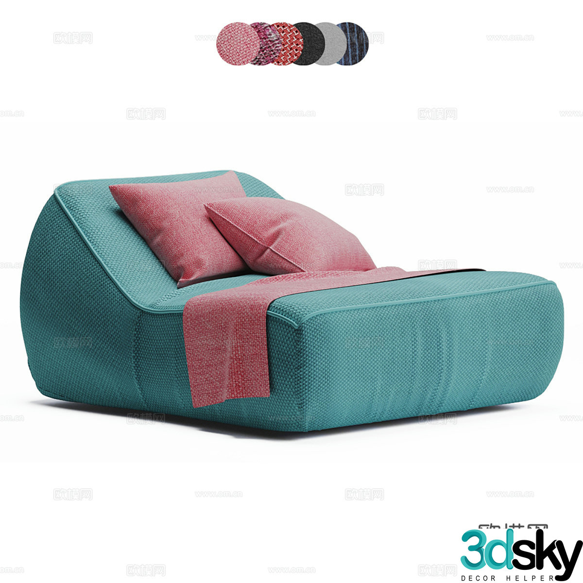 Sofa coffee table combination 3D model