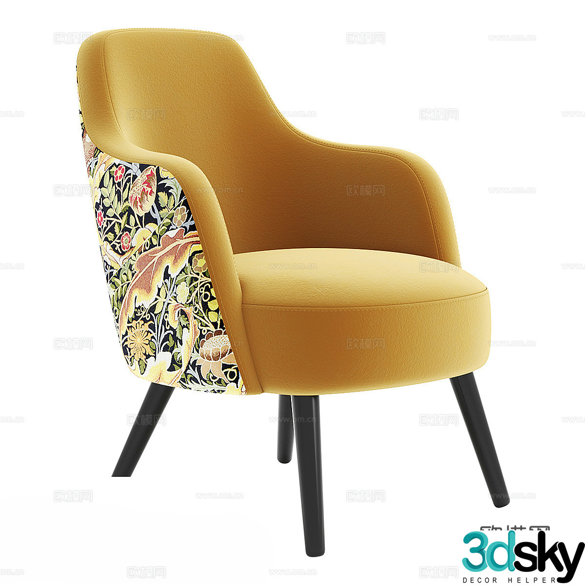 American casual chair 3d model