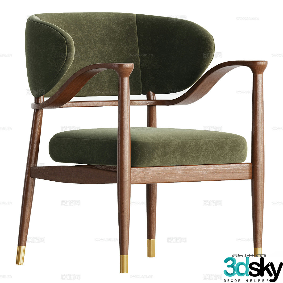 New Chinese casual chair 3D model
