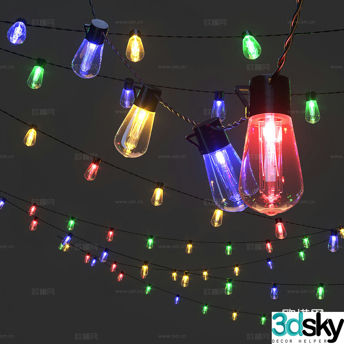 Modern decorative light 3d model