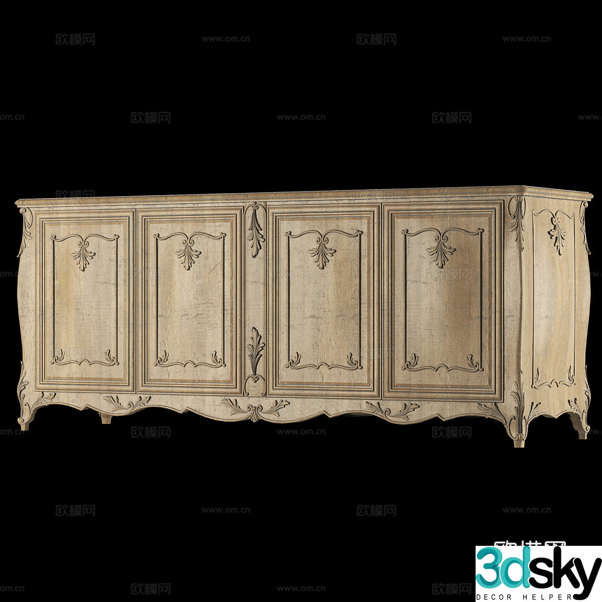 French sideboard 3D model