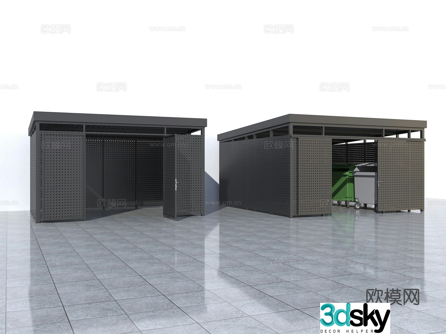 3D model of garbage room