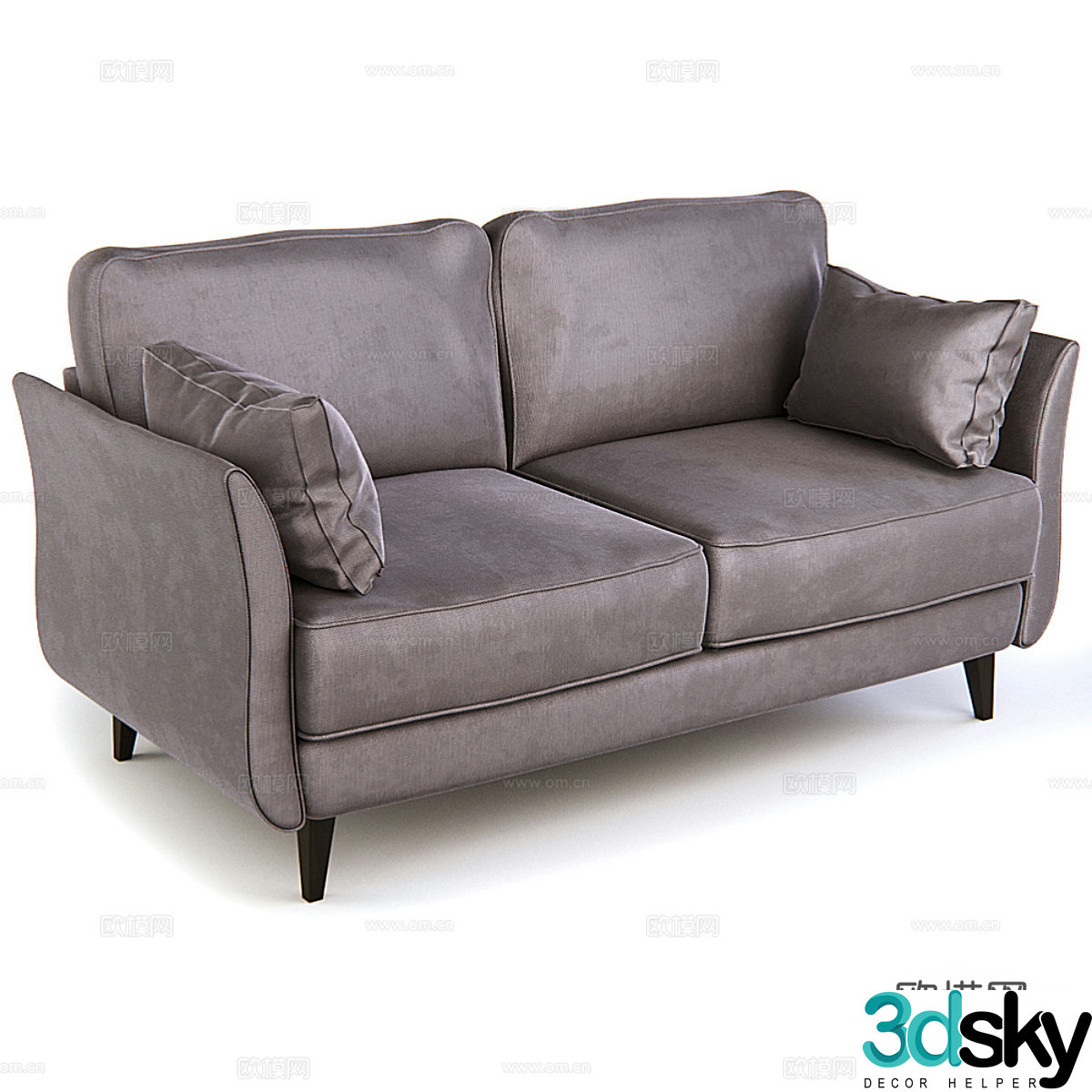 3d model of double sofa