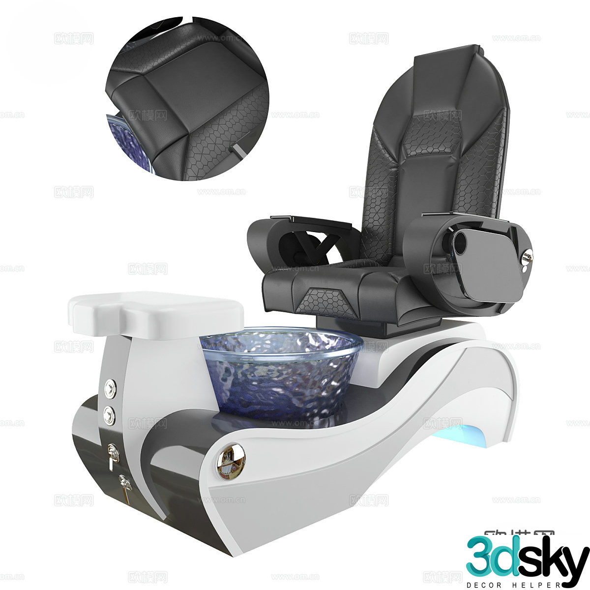 Modern manicure chair 3d model
