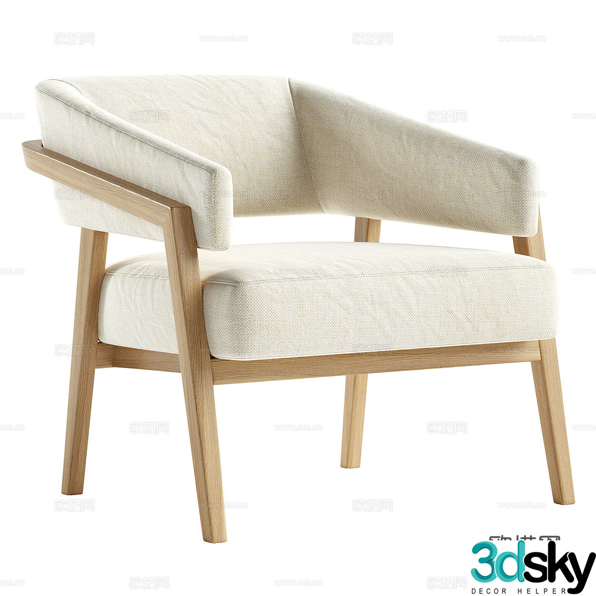 New Chinese casual chair 3D model