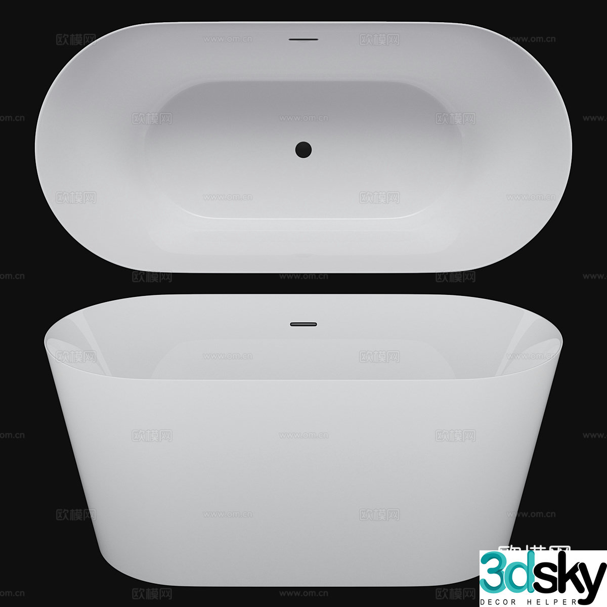 Modern bathtub 3d model