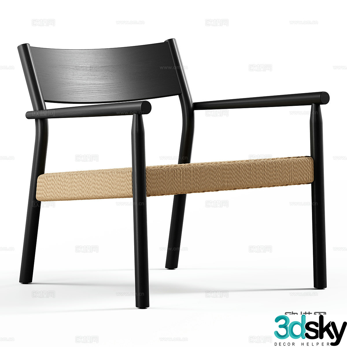 New Chinese casual chair 3D model