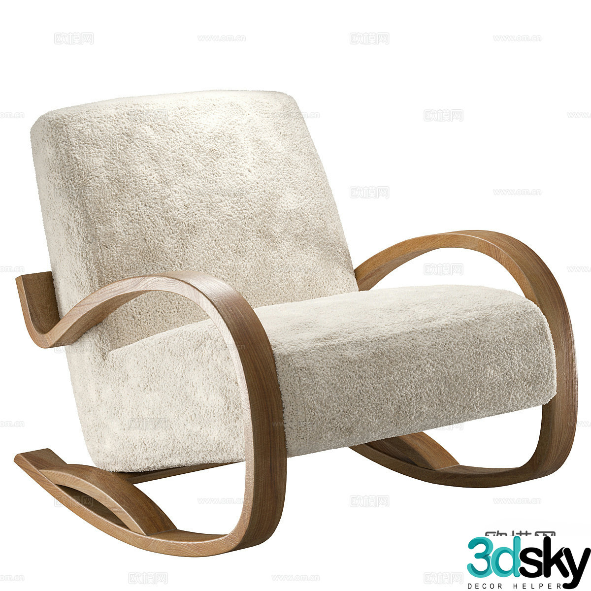 New Chinese style recliner 3D model