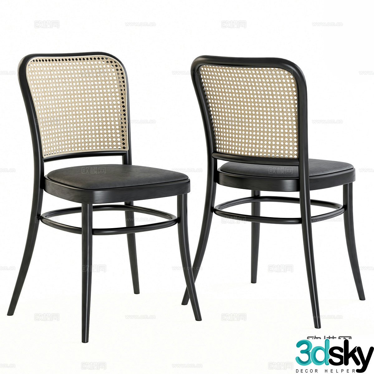 New Chinese single chair 3D model