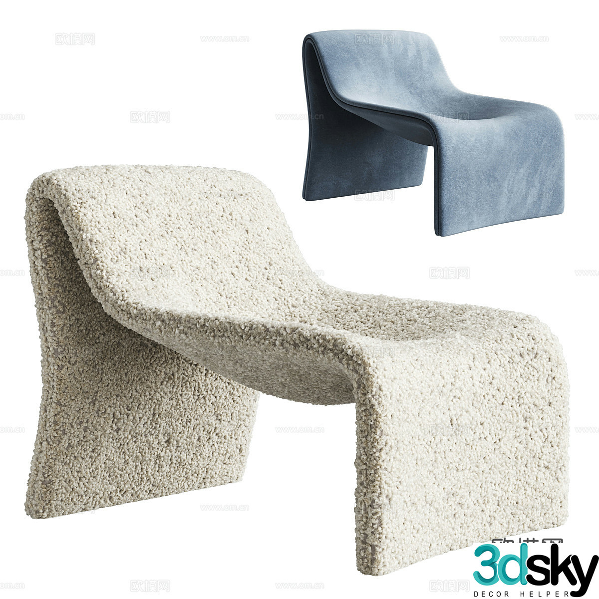 Modern Italian recliner 3d model