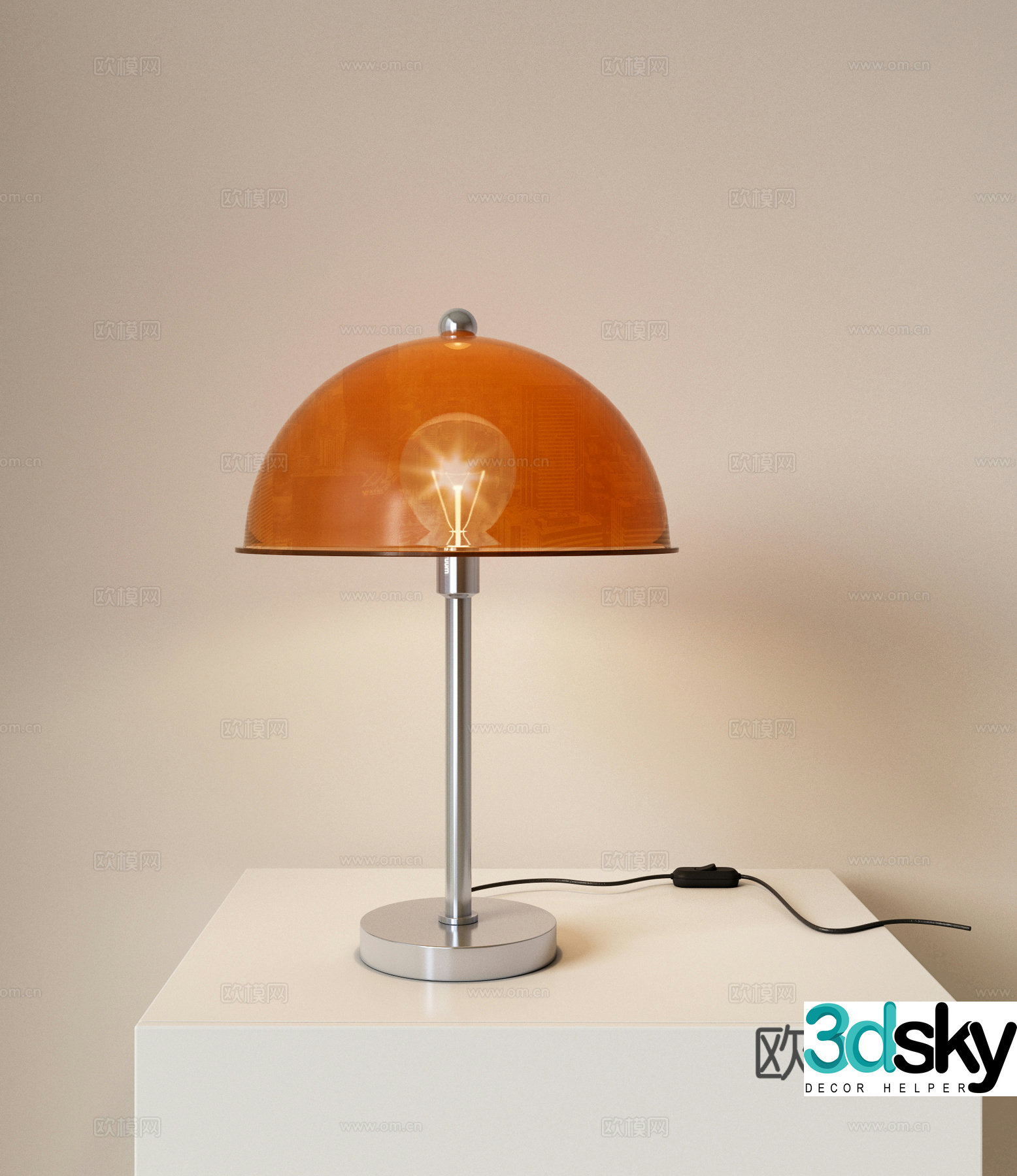 Modern retro desk lamp living room desk lamp bedroom desk lamp 3d model