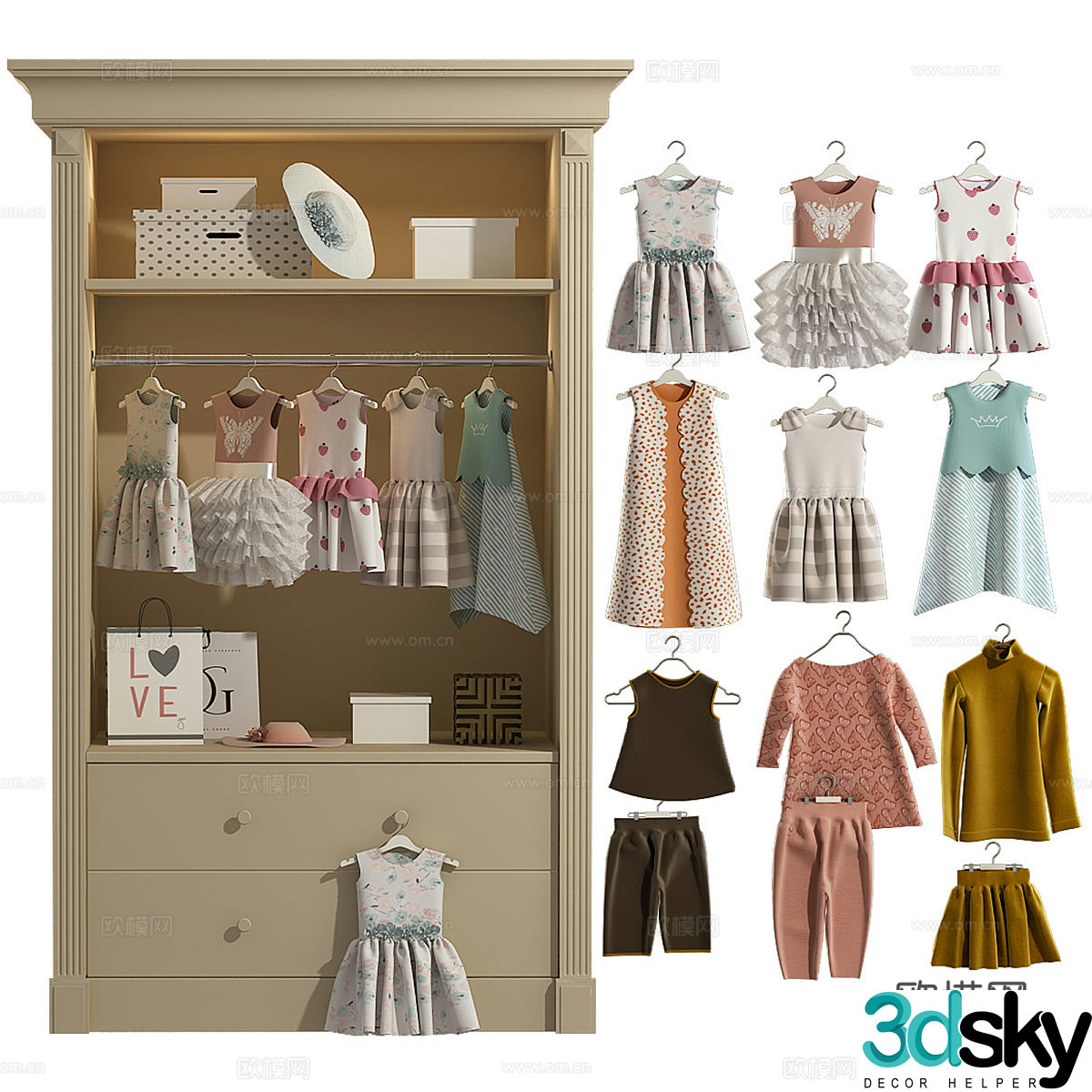 Children’s Wardrobe 3d Model