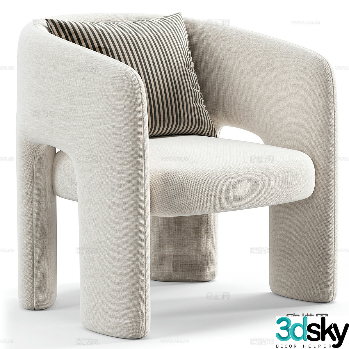 Modern Italian sofa chair 3d model