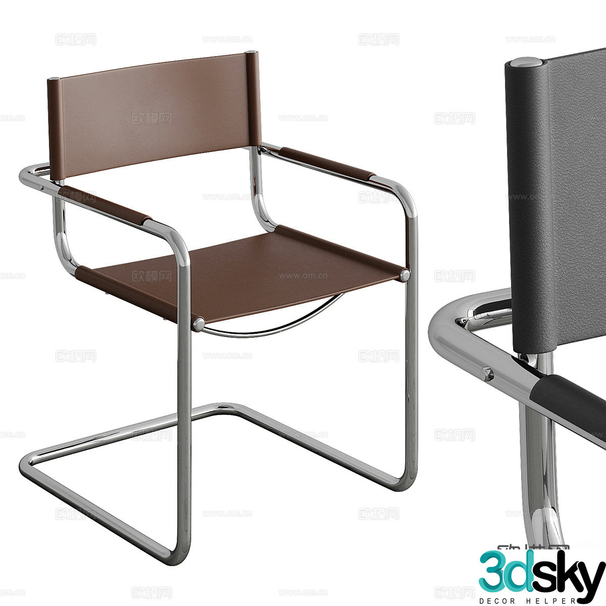 Modern Italian casual chair 3d model
